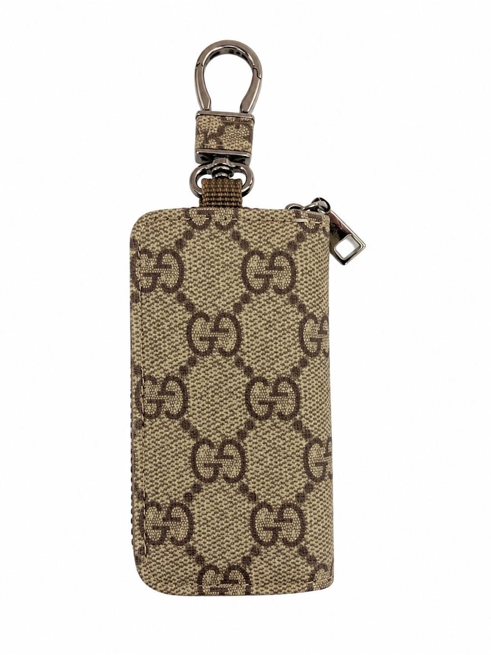 Gucci Beige GG Canvas Key Holder with Clip - Picture 2 of 3